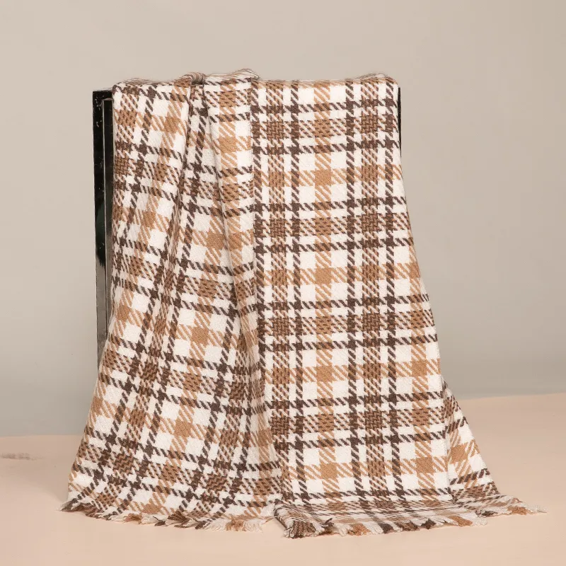 Red Bean Cashmere Knit Scarves Women's-3