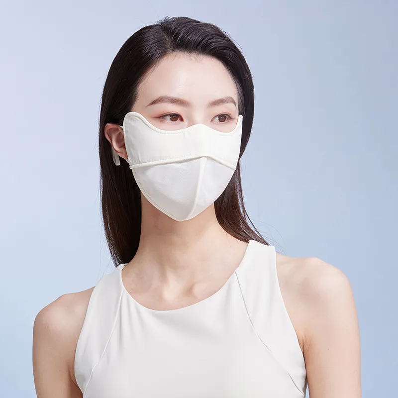 Red Bean Elastane Sun Protection Masks Women's-25