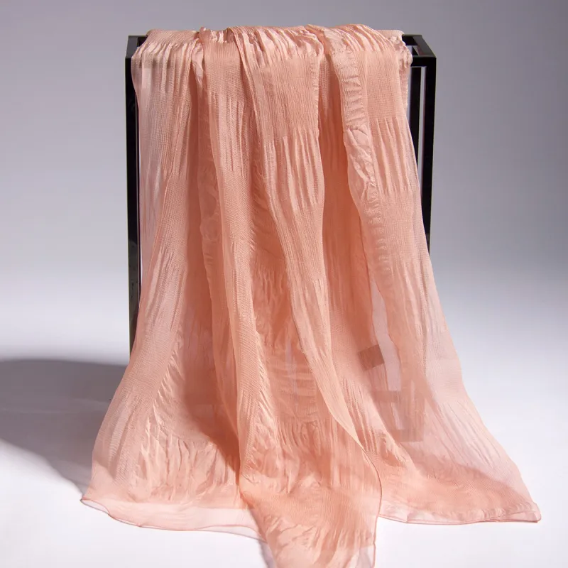 Red Bean Mulberry Silk Scarves Women's-11