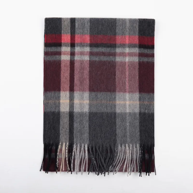 Red Bean 100% Cashmere Knit Scarves Men's-5