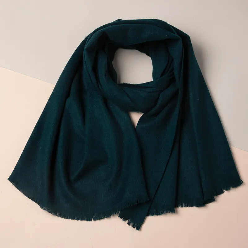 Red Bean 30% Cashmere 70% Wool Knit Scarves Unisex-8