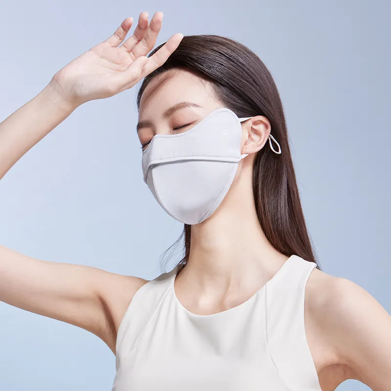 Red Bean Elastane Sun Protection Masks Women's-12