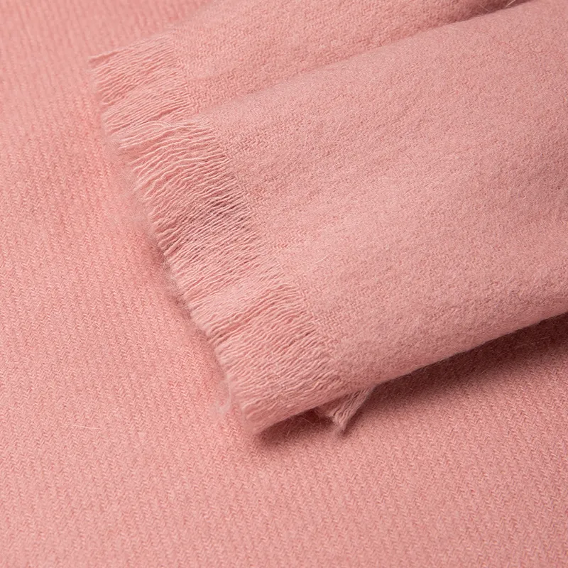 Red Bean 30% Cashmere 70% Wool Knit Scarves Unisex-56