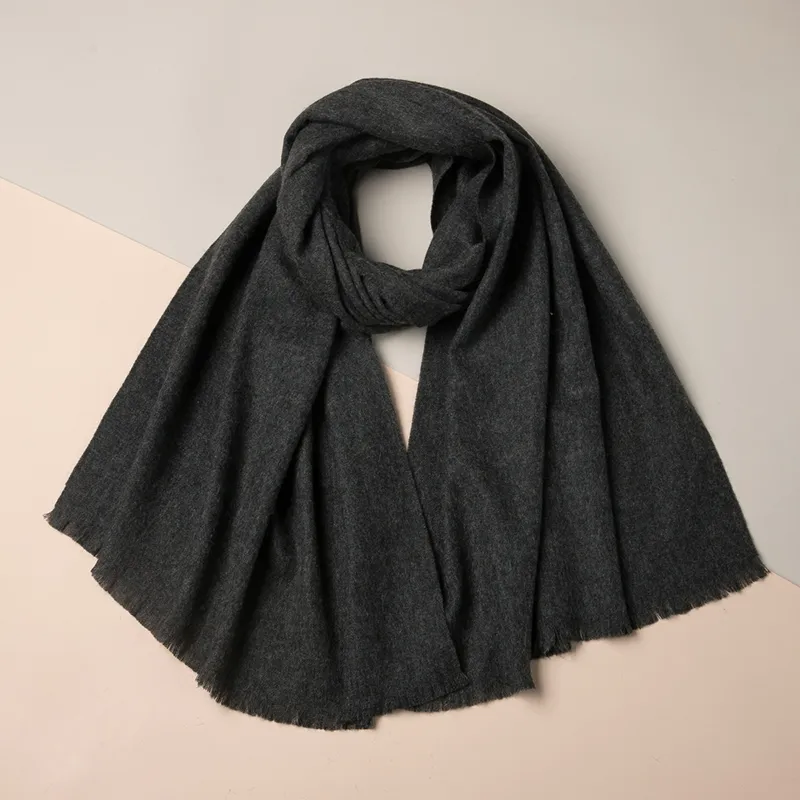 Red Bean 30% Cashmere 70% Wool Knit Scarves Unisex-22