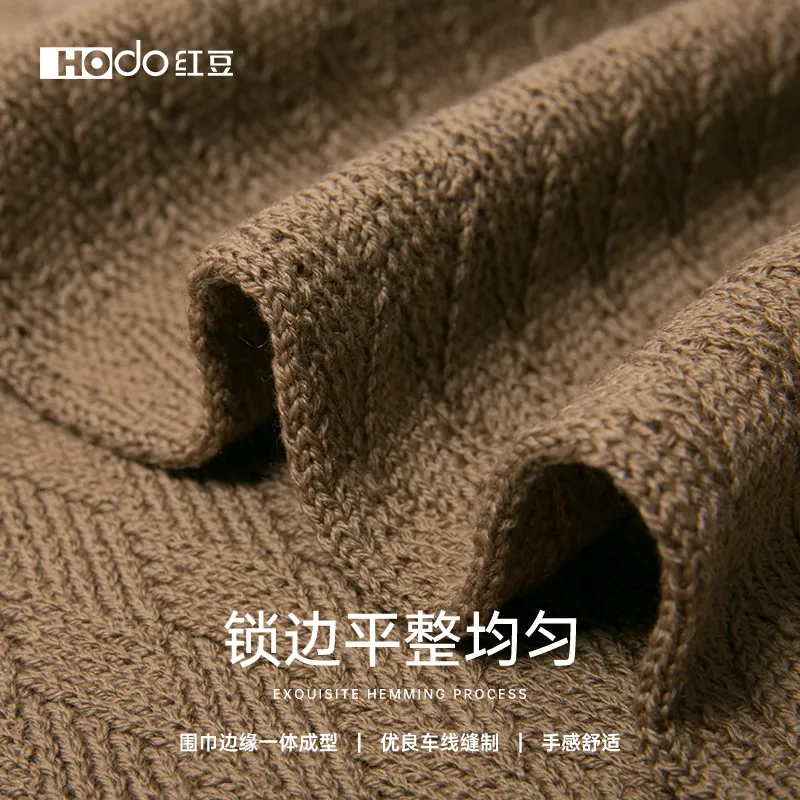 Red Bean Wool Knit Scarves Women's-14
