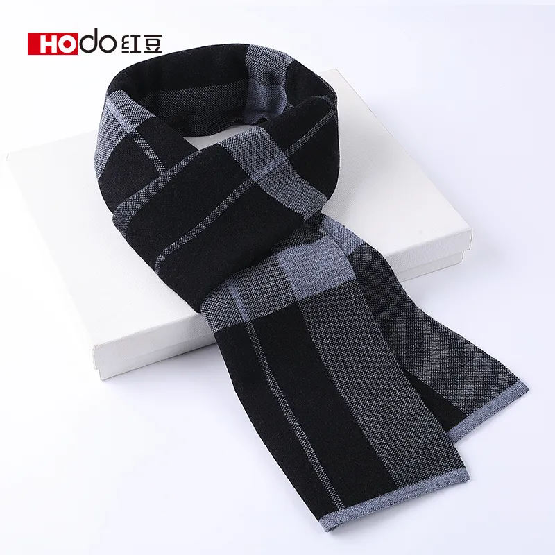 Red Bean 4.2% Wool Knit Scarves Men's-1