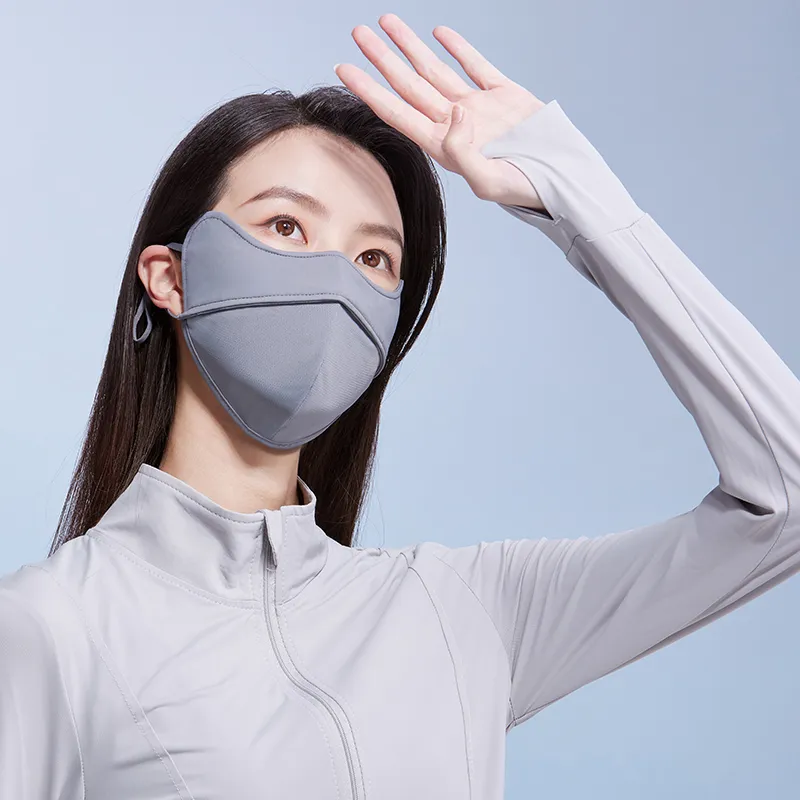 Red Bean Elastane Sun Protection Masks Women's-9