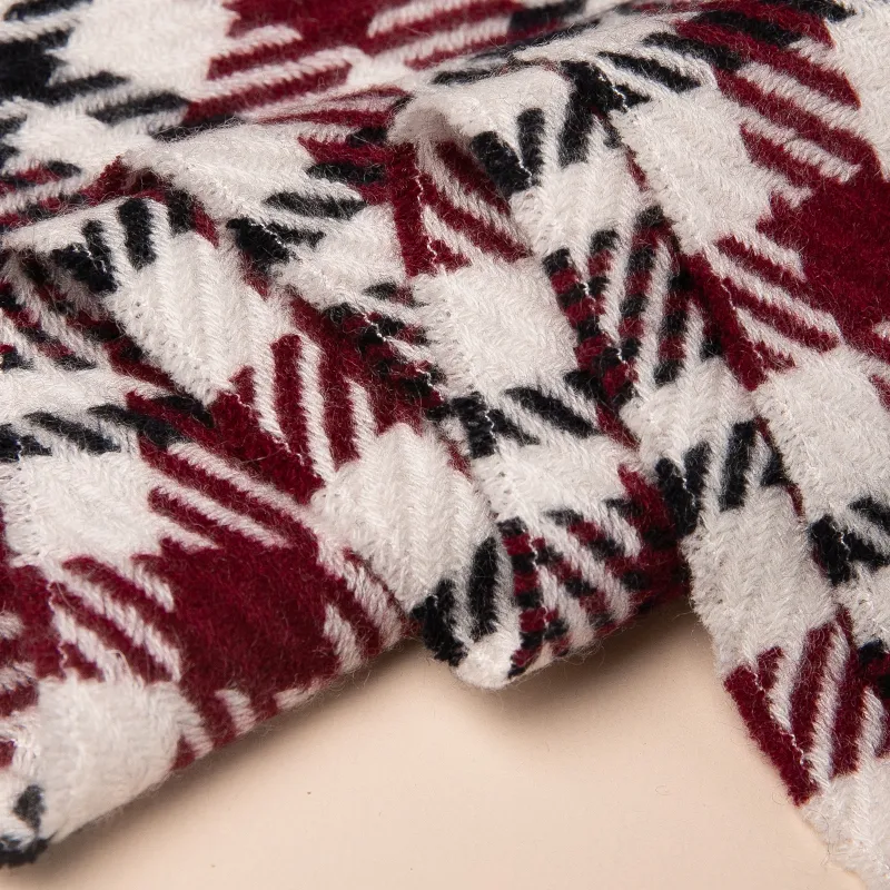 Red Bean Cashmere Knit Scarves Women's-7