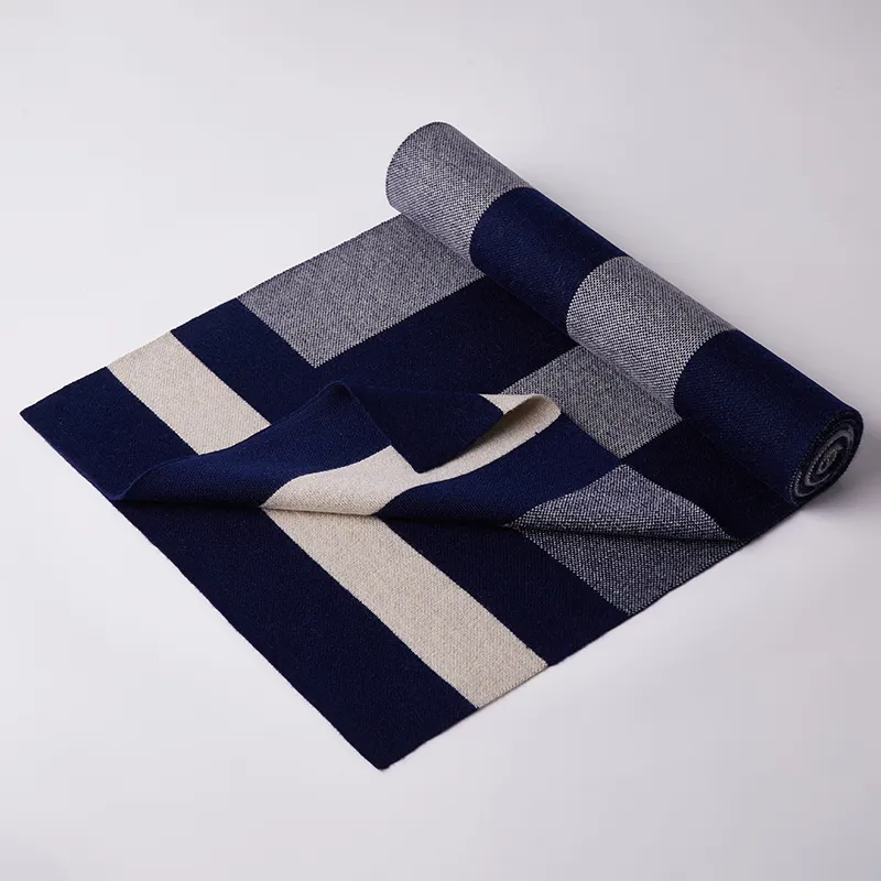 Red bean Knit Scarves Men-4