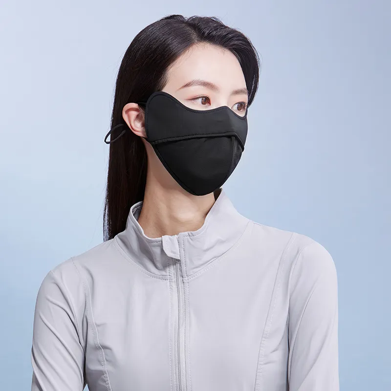 Red Bean Elastane Sun Protection Masks Women's-2