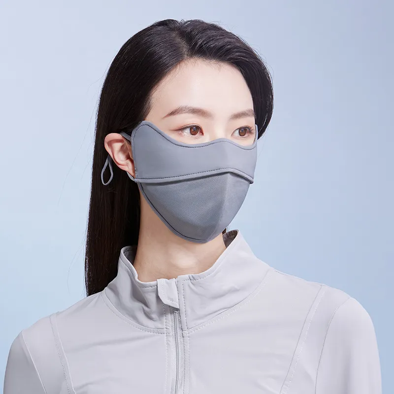 Red Bean Elastane Sun Protection Masks Women's-6