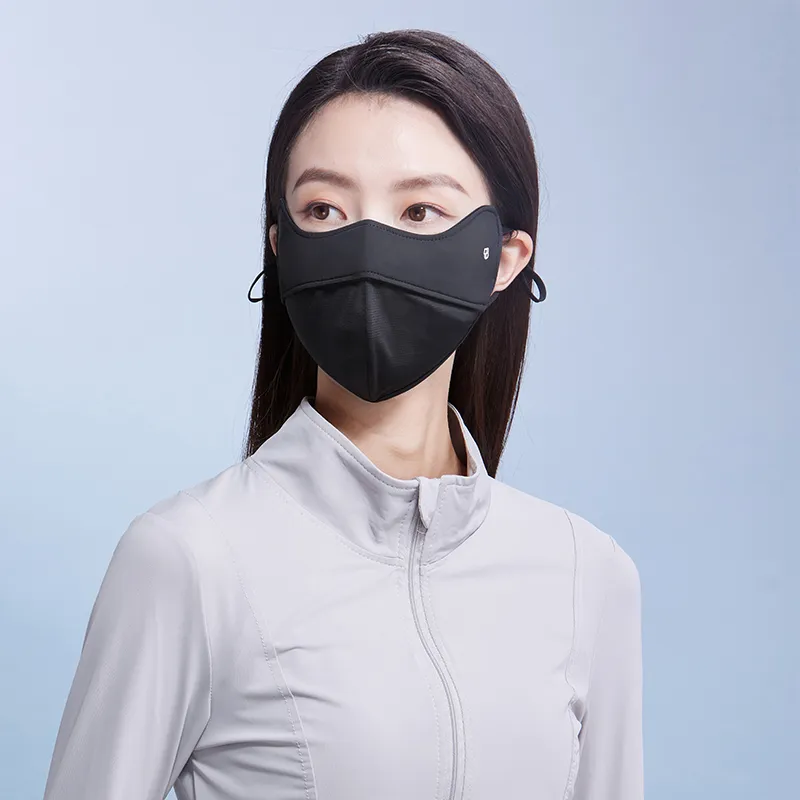 Red Bean Elastane Sun Protection Masks Women's-1