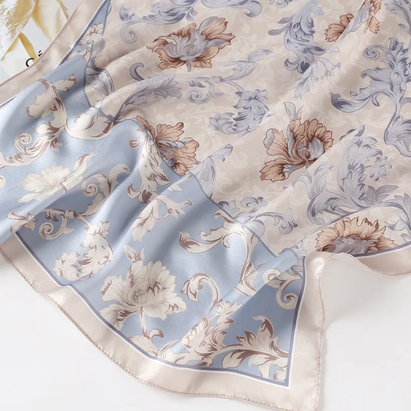 Red Bean 100% Mulberry Silk Scarves Women's-3