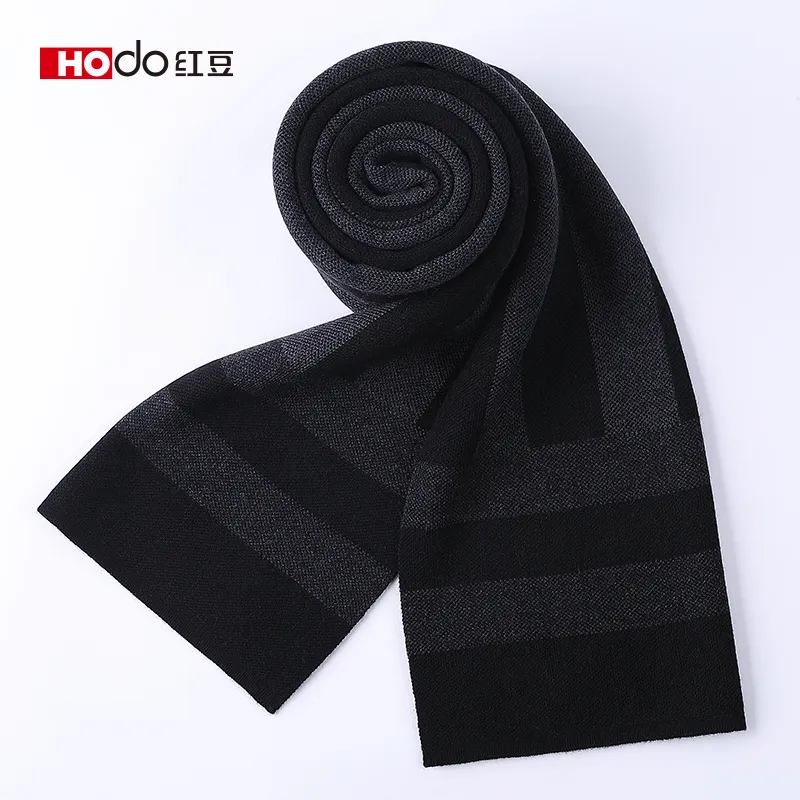 Red Bean Wool Knit Scarves Men's-2