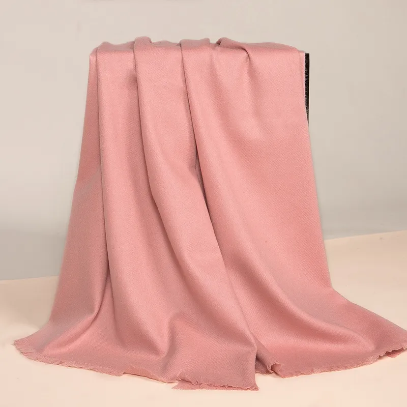 Red Bean 30% Cashmere 70% Wool Knit Scarves Unisex-53