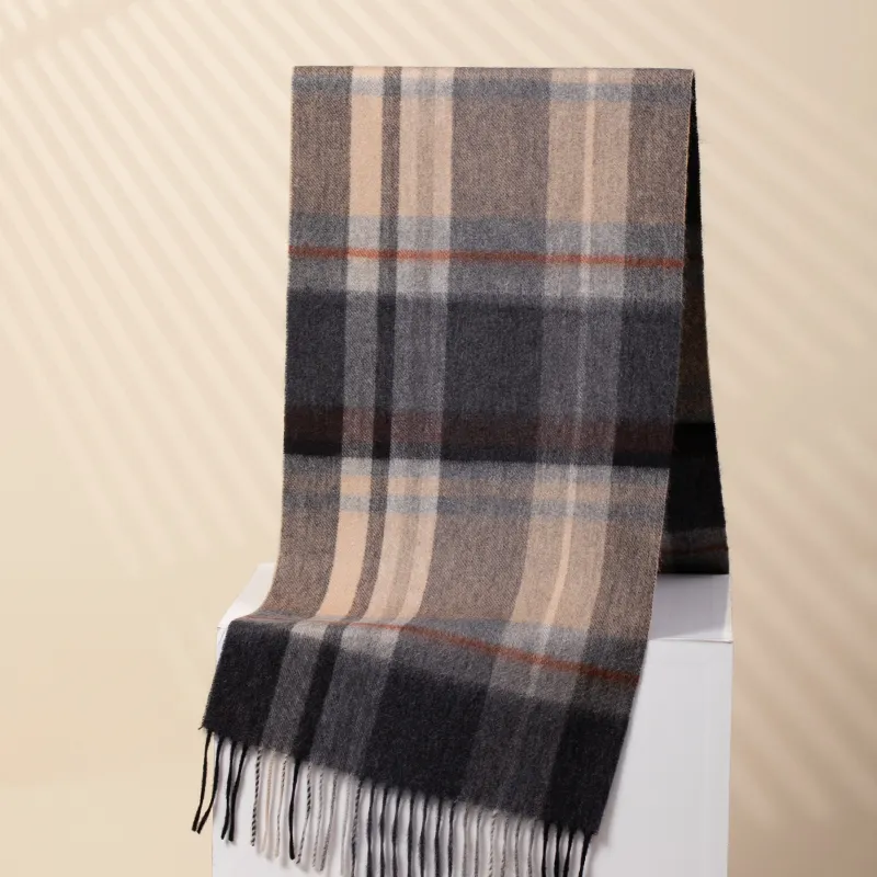 Red Bean 100% Cashmere Knit Scarves Men's-1