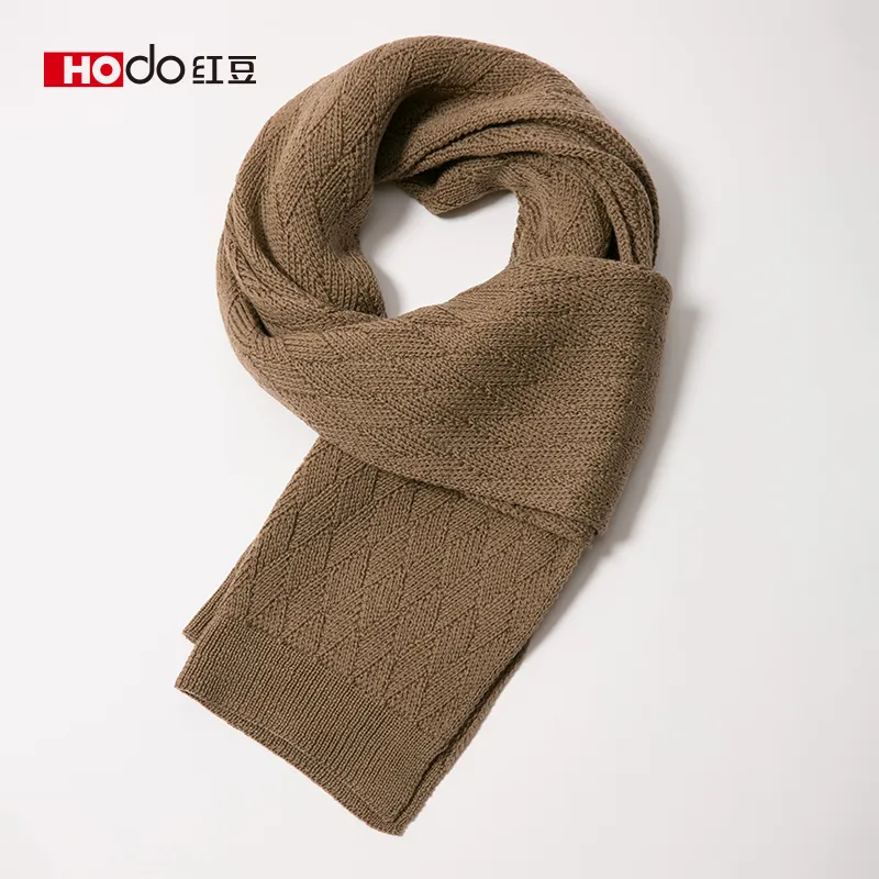 Red Bean Wool Knit Scarves Women's-13