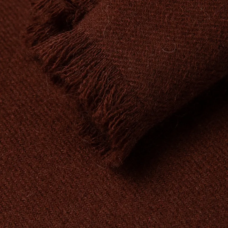 Red Bean 30% Cashmere 70% Wool Knit Scarves Unisex-50