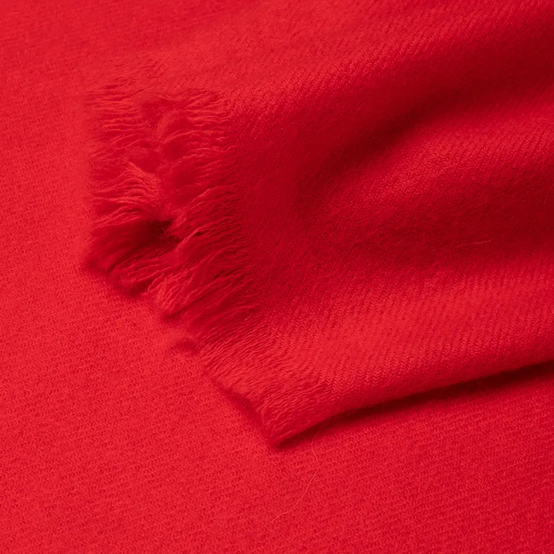 Red Bean 30% Cashmere 70% Wool Knit Scarves Unisex-62