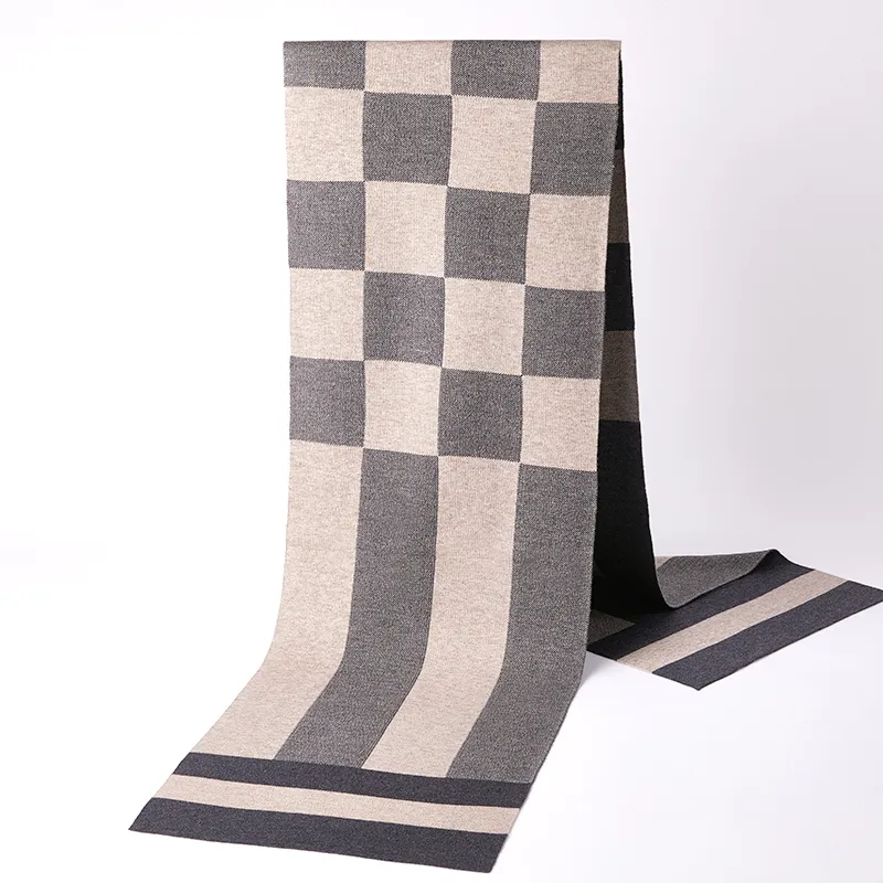 Red bean Knit Scarves Men-13