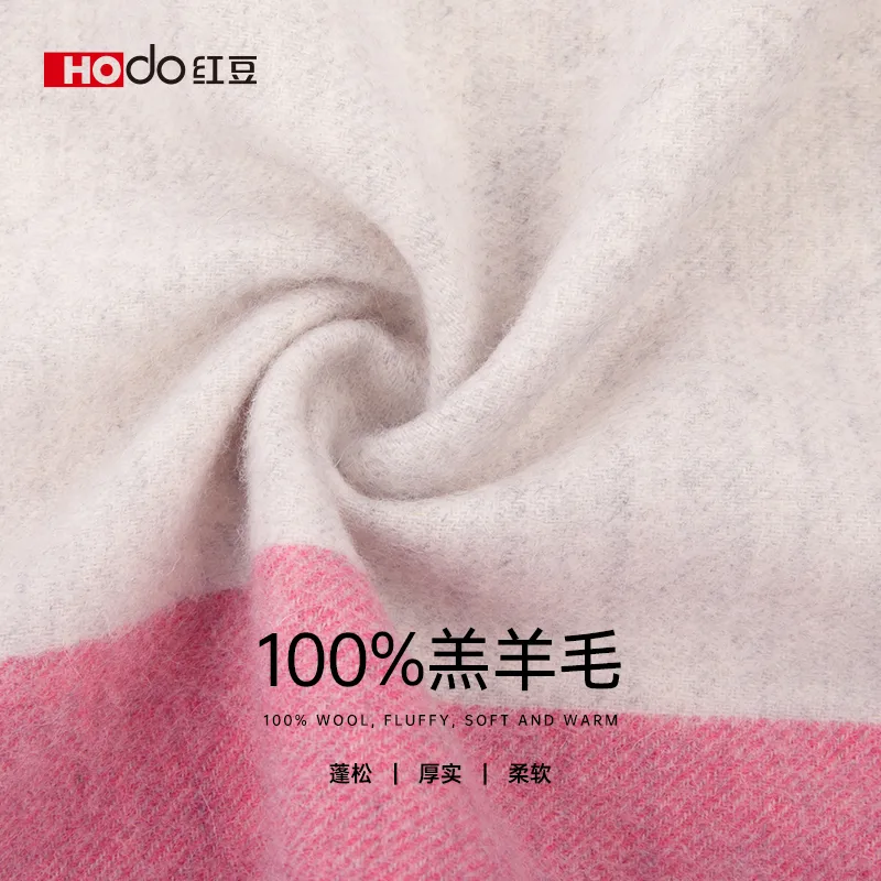 Red Bean 100% Wool Knit Scarves Women's-16