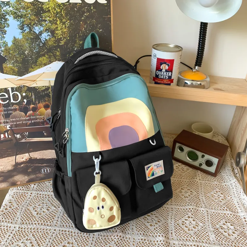 H YXIANG Nylon Backpack Women's Multicolor-1