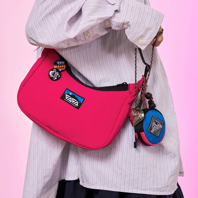 GAGA EQUIPMENT Nylon Hobo Shoulder Bag, Crossbody Bag Unisex Multicolor-3