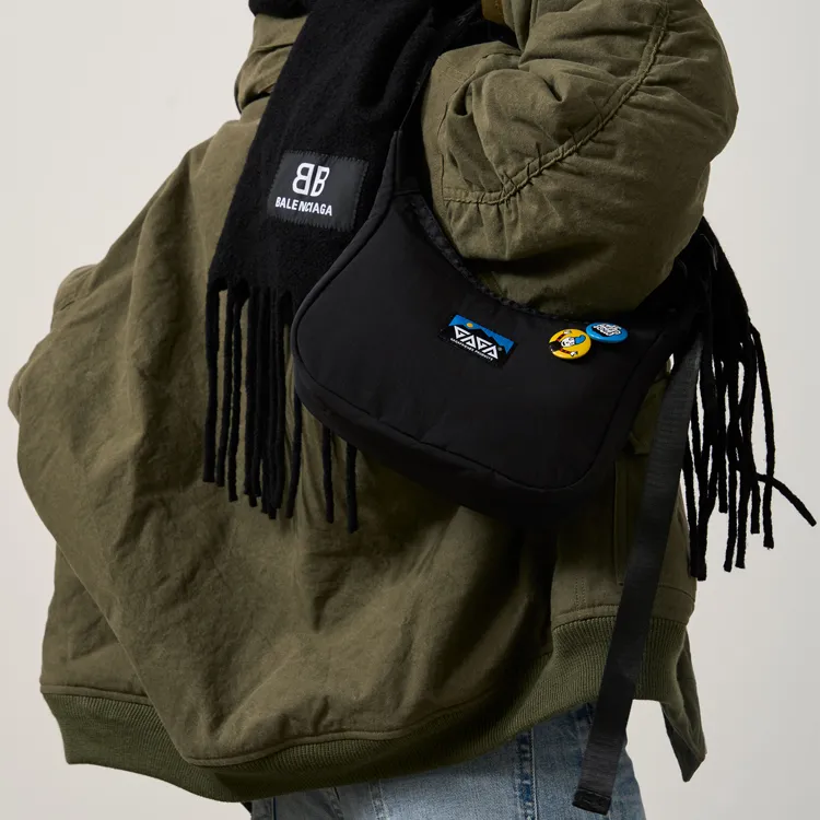 GAGA EQUIPMENT Nylon Hobo Shoulder Bag, Crossbody Bag Unisex Multicolor-9