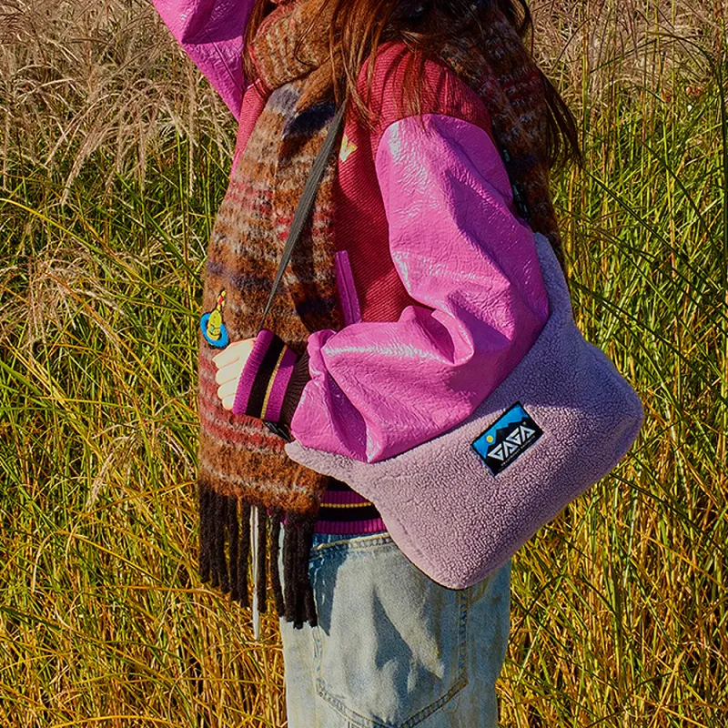 GAGA EQUIPMENT Polar Fleece Crossbody Bag, Handbag Unisex Multicolor-1
