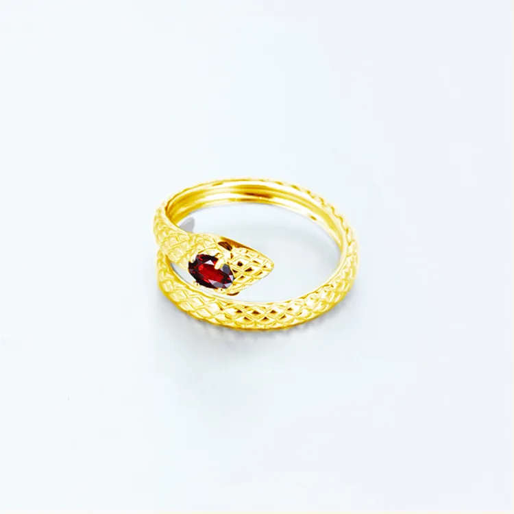AIDAQIAN S925 Silver Snake Ring Open And Adjustable Unisex-3