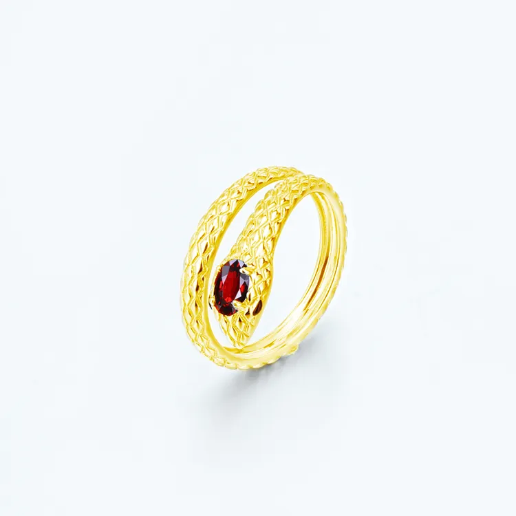 AIDAQIAN S925 Silver Snake Ring Open And Adjustable Unisex-4
