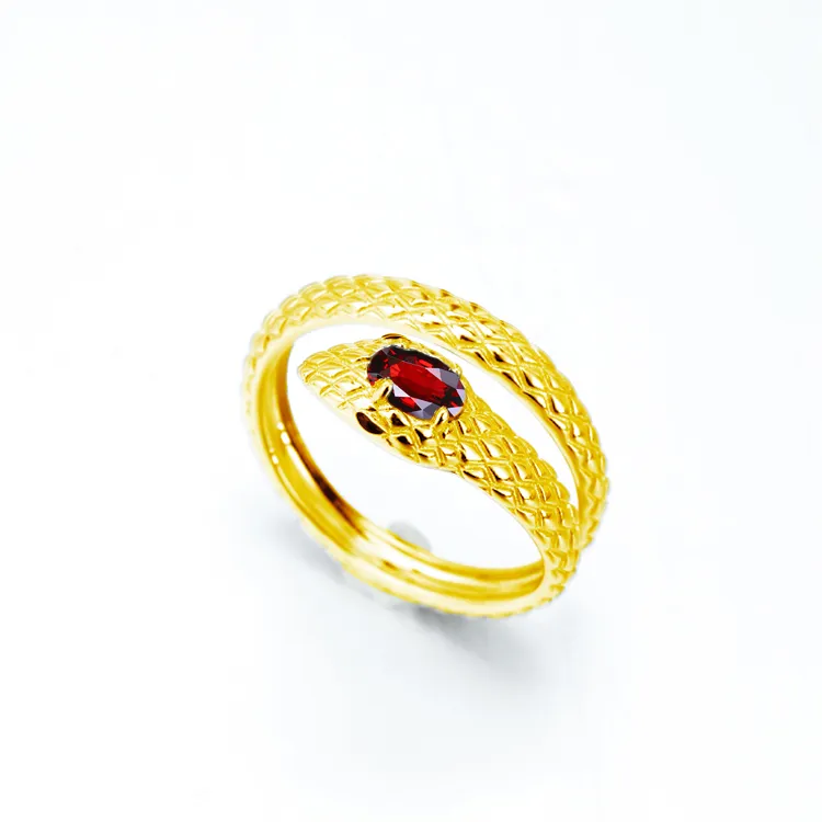 AIDAQIAN S925 Silver Snake Ring Open And Adjustable Unisex-1