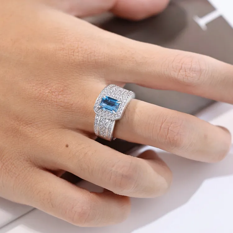 AIDAQIAN S925 Silver Ring Open And Adjustable Men's-4