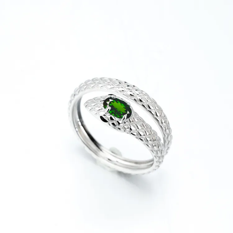 AIDAQIAN S925 Silver Snake Ring Open And Adjustable Unisex-1