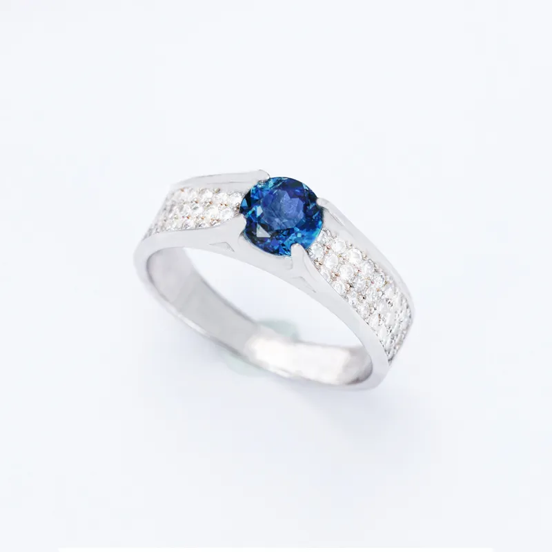AIDAQIAN S925 Silver Ring Closed End Men's-1