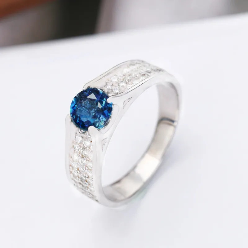 AIDAQIAN S925 Silver Ring Closed End Men's-4