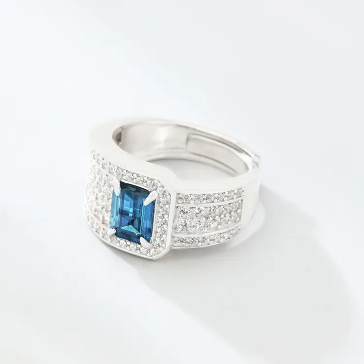 AIDAQIAN S925 Silver Ring Open And Adjustable Men's-3