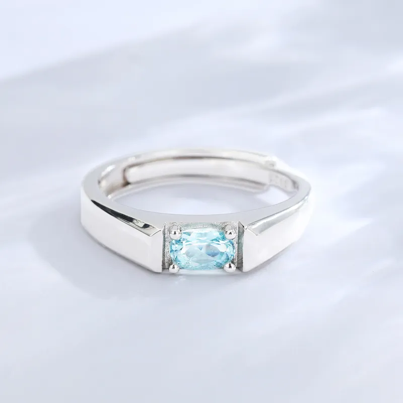 AIDAQIAN S925 Silver Ring Open And Adjustable Men's-3