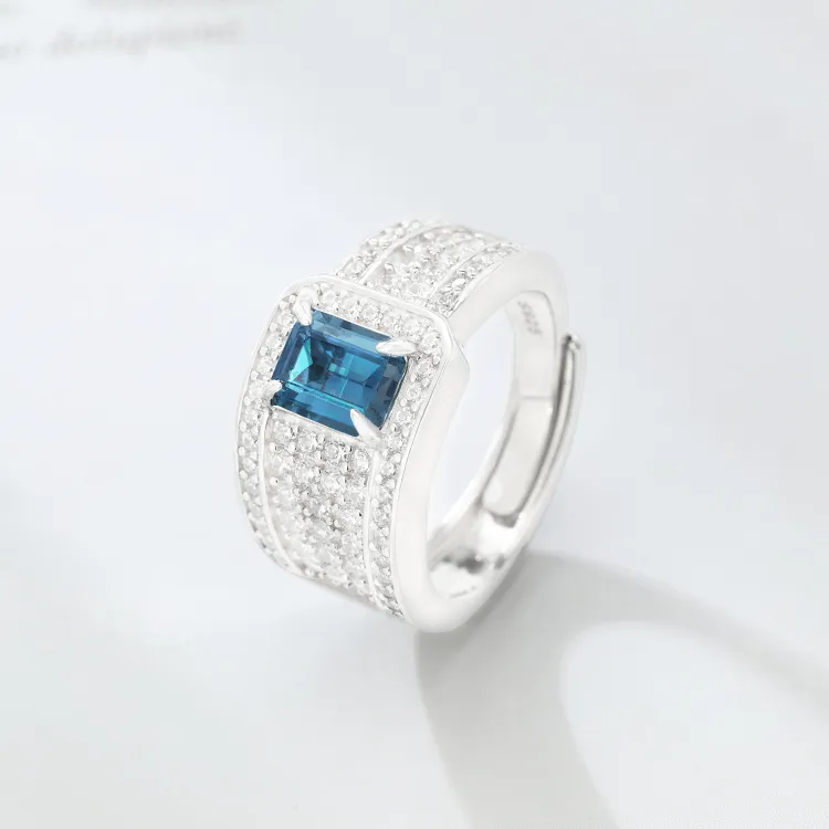 AIDAQIAN S925 Silver Ring Open And Adjustable Men's-1