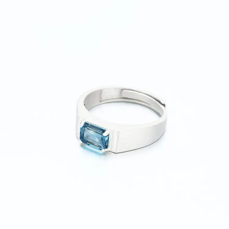 AIDAQIAN S925 Silver Ring Open And Adjustable Men's-3