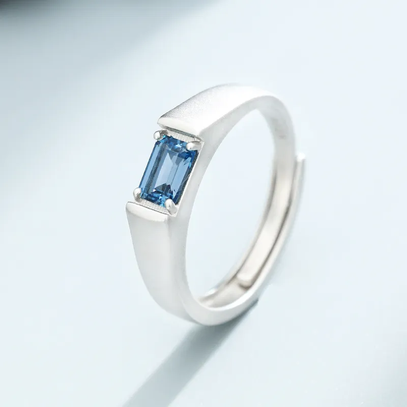 AIDAQIAN S925 Silver Ring Open And Adjustable Men's-3