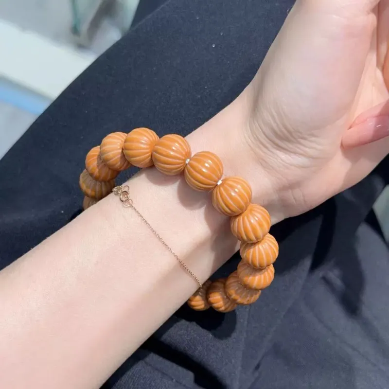 TANGSHU Monkey Head Walnut Wealth All The Best Good Luck Beaded Bracelet Unisex-3