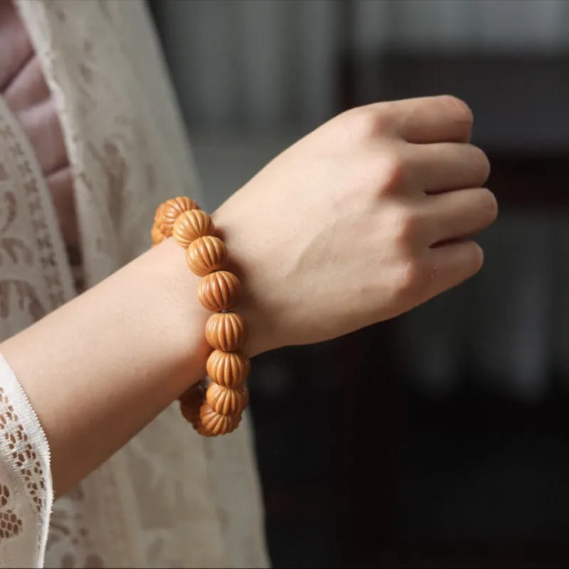 TANGSHU Monkey Head Walnut Wealth All The Best Good Luck Beaded Bracelet Unisex-4