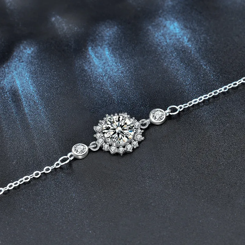 WUMZK 925 Sterling Silver Bracelets Women's-3