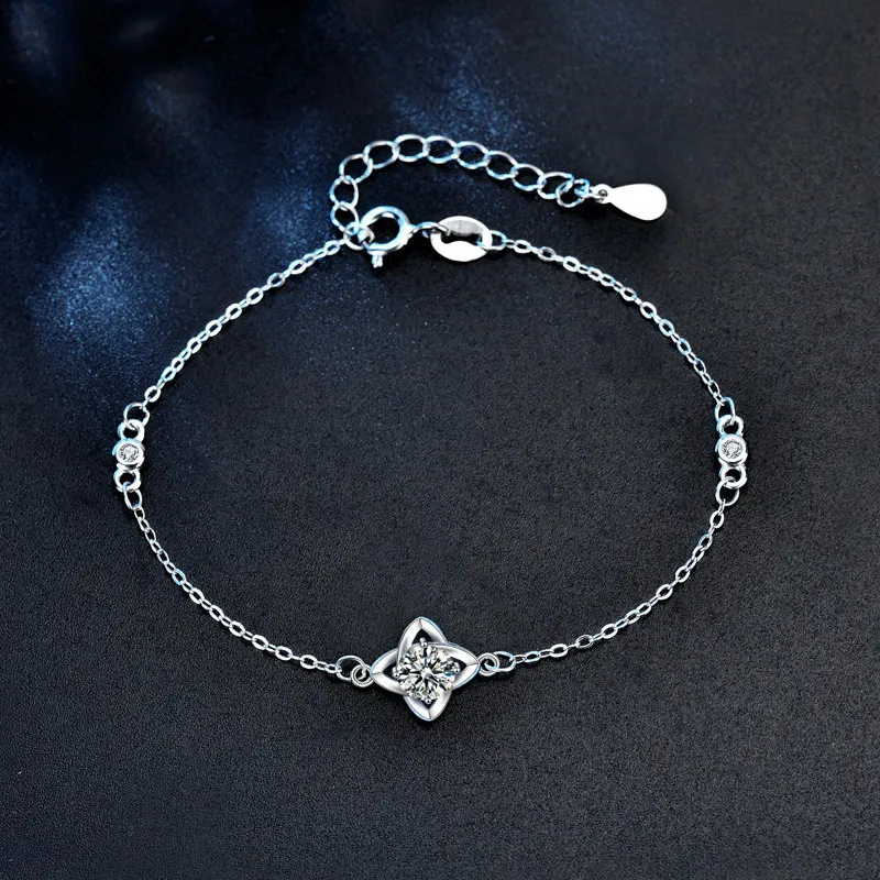 WUMZK 925 Sterling Silver Bracelets Women's-3
