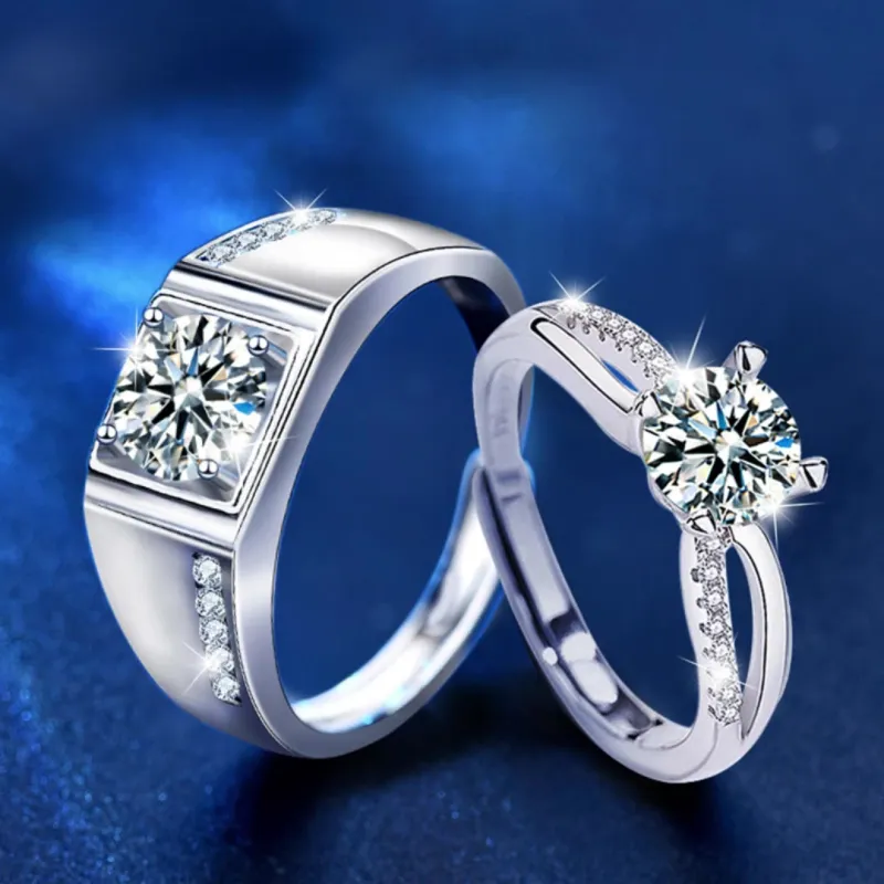 WUMZK 925 Sterling Silver Rings Unisex-1