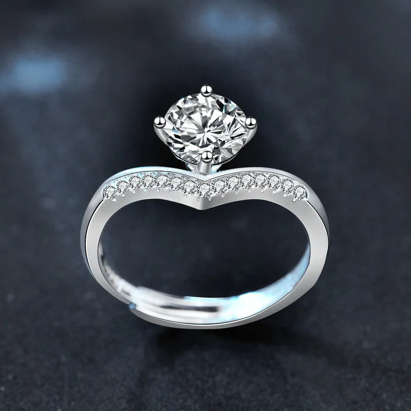 WUMZK 925 Sterling Silver Rings Women's-3