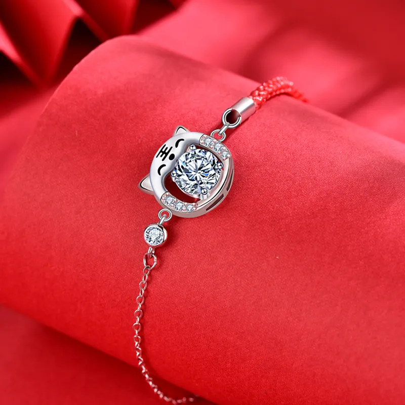 WUMZK 925 Sterling Silver Bracelets Women's-2