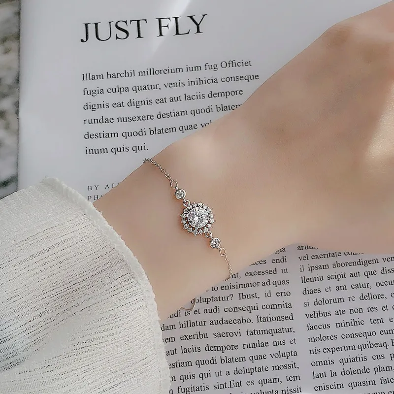 WUMZK 925 Sterling Silver Bracelets Women's-4