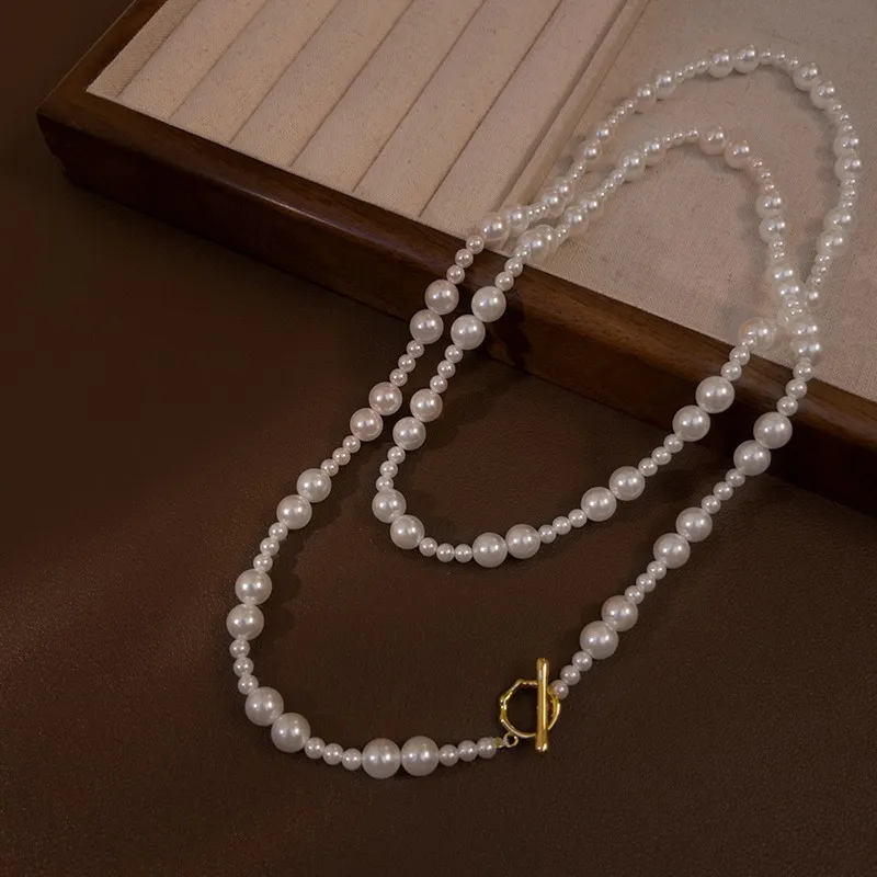 WUMZK Faux Pearl Necklaces Women's-4